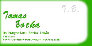 tamas botka business card